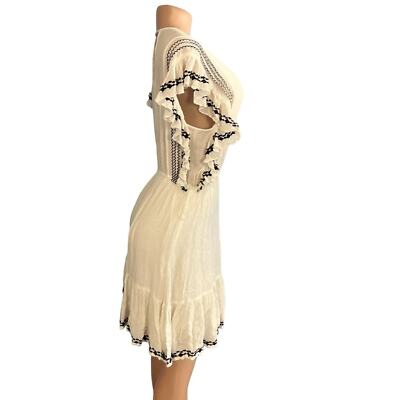 Free People Womens Weekend Brunch Mini Dress White Size Medium | eBay