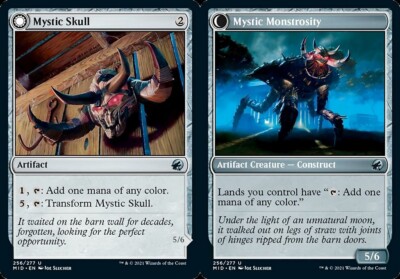 MTG Innistrad Midnight Hunt U Mystic Skull #256 PLAYSET 4x x4