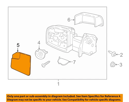 FORD OEM 15-16 F-150 Outside Mirrors-Front Door-Mirror Glass Left FL3Z17K707L