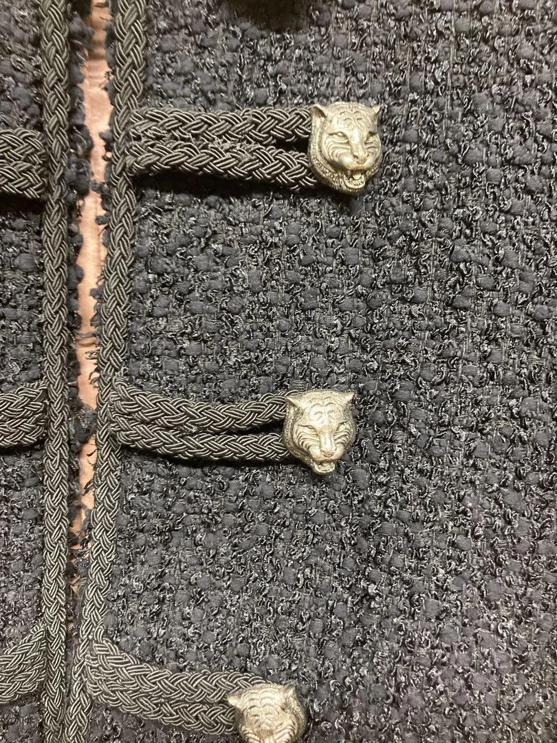 GUCCI Tiger Tweed Giacca Gonna Setup Set Moda Donna Autentica dal Giappone