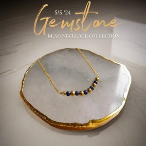 Authentic 18K Gold Plated Lapis Lazuli Necklace Wisdom Truth Healing Third Eye Chakra