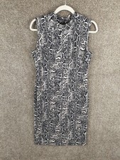 Jennifer Lopez Sheath Dress Womens 8 Snake Print Sleeveless Mock Neck Stretch