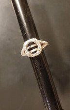 1.25CT Cushion Halo Split Shank Diamond Engagement Ring Mounting 14K White Gold