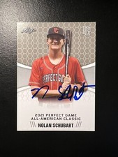 Nolan Schubart Signed 2021 Leaf Perfect Game All-American Classic Card #47