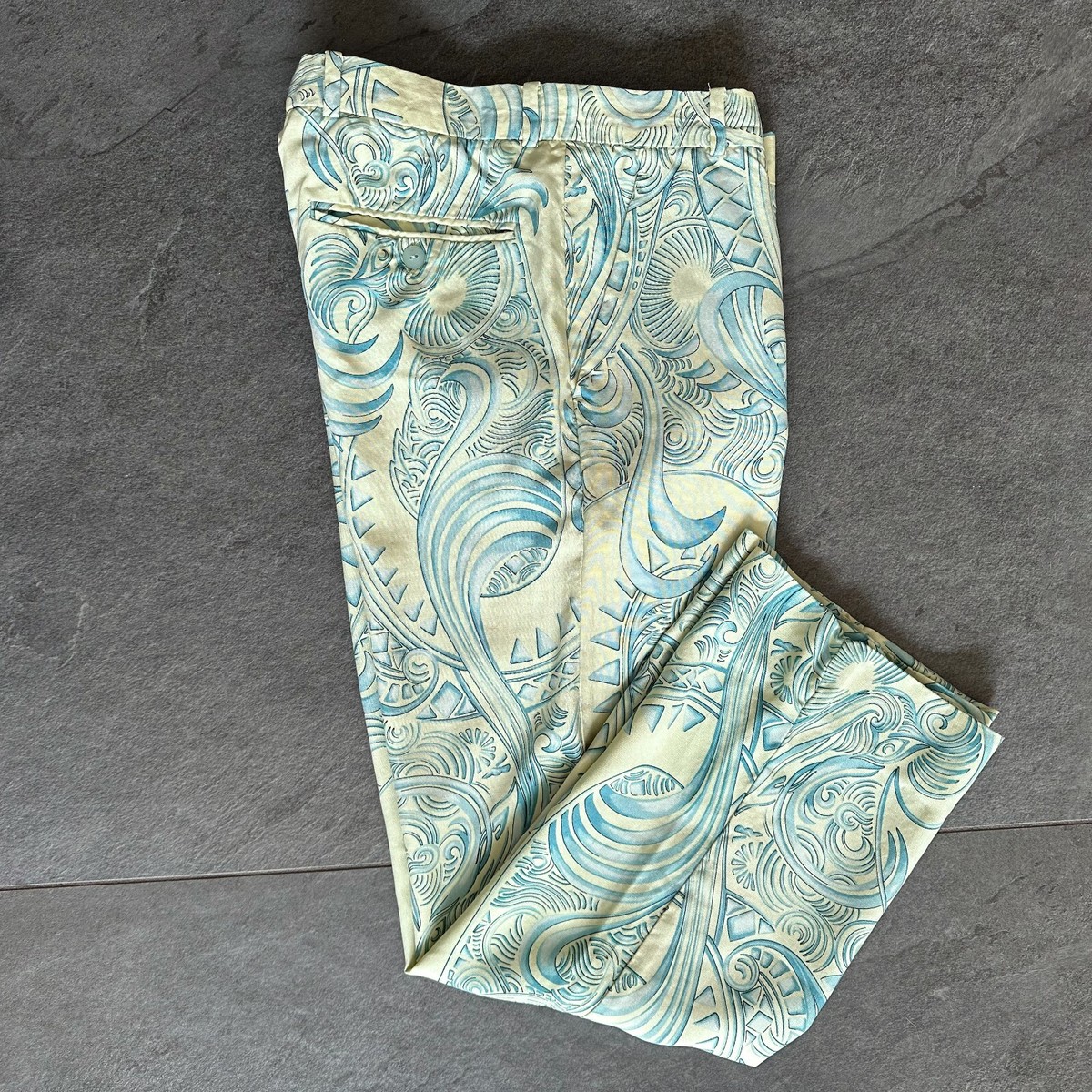 パンツ VERSACE VISCOSE BLEND JACQUARD PANTS WITH GREEK LUREX PRINT Pants In Apres L'hiver Jacquard Floreale Lurex for Woman in