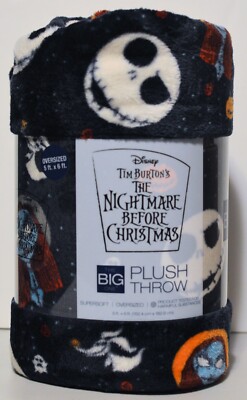 The Big One Disney Nightmare Before Christmas Jack Oversized  Plush Throw 5'x6'