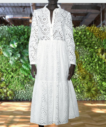 ZARA WOMAN ZW COLLECTION CUTWORK EMBROIDERY WHITE DRESS sz S | eBay