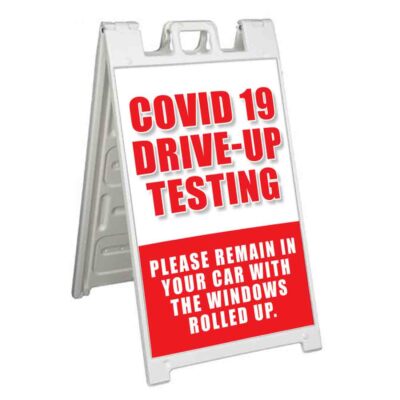 VIRUS TESTING Signicade 24x36 Aframe Sidewalk Sign Banner Decal PANDEMIC