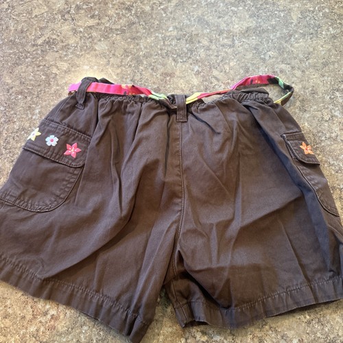 Gymboree Size 10 Aloha Summer Brown Shorts Floral EUC - Picture 4 of 4