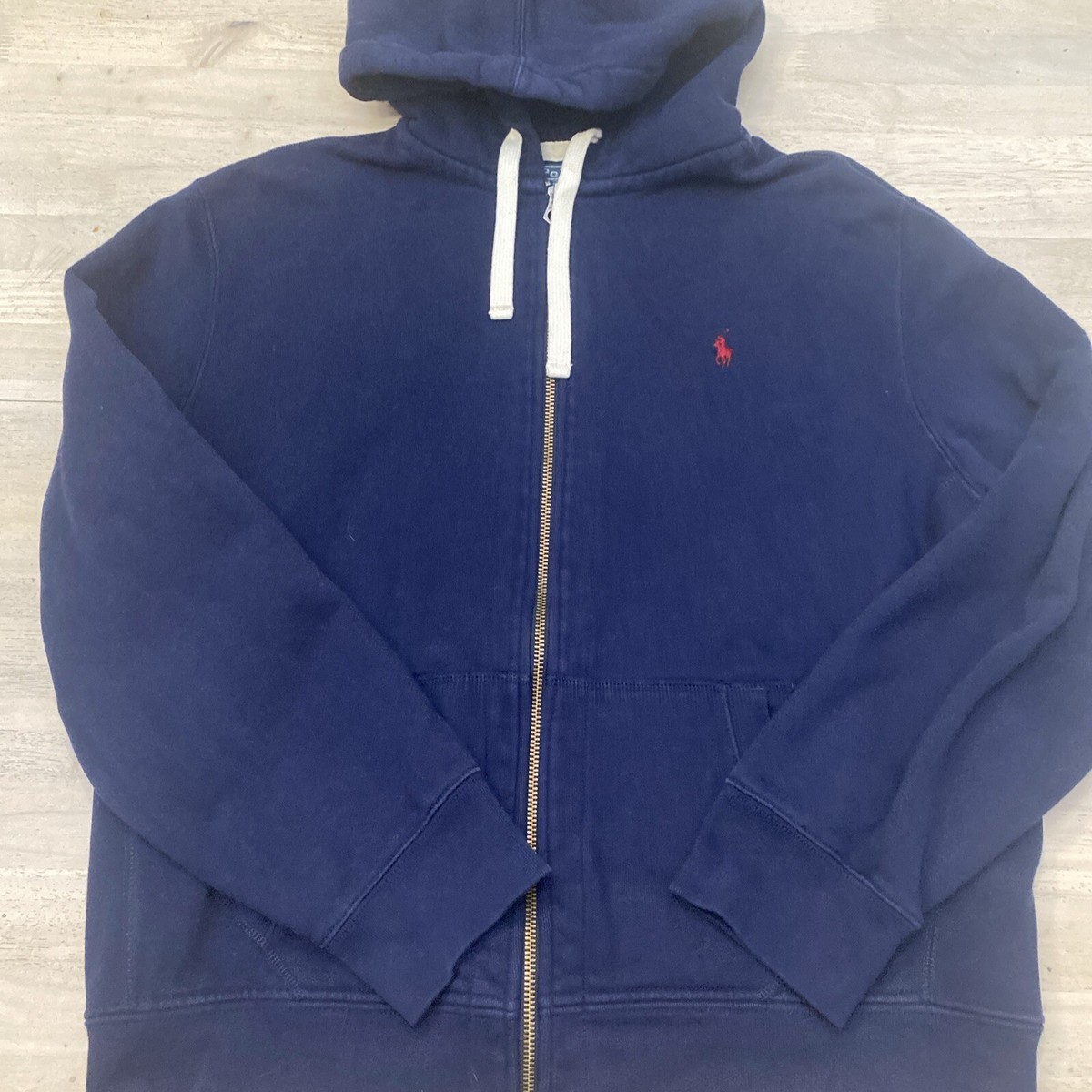 Polo Ralph Lauren Blue Fleece Full Zip Hoodie Jacket Mens 2XL | eBay