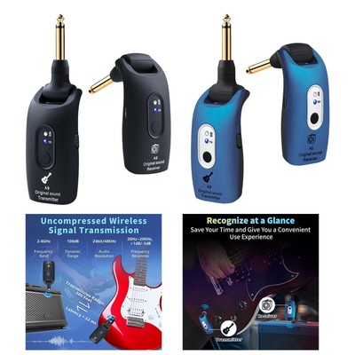 2x Audio Transmitter Receiver Music Equipment for Electronic Drum Sound Card