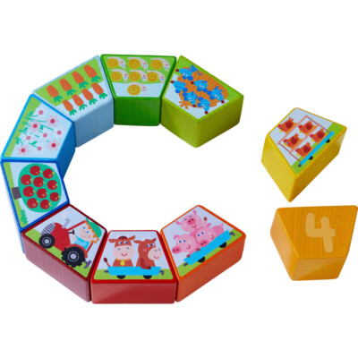 Haba 305158 Legespiel Zahlen-Bauernhof Tiere Motorik Neu & Ovp