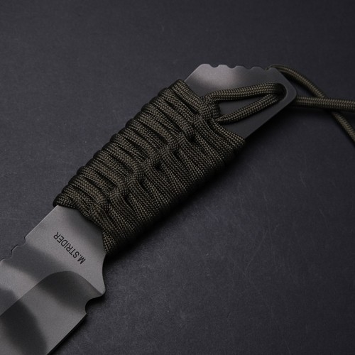 Strider Knives MFS Tiger Stripe Fixed Blade - OD Green Cord w/ Kydex Sheath - Picture 5 of 8