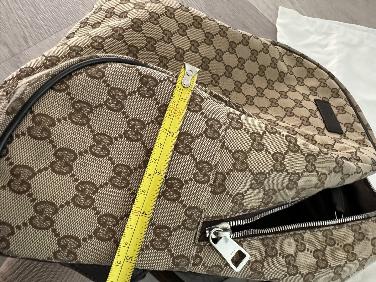 Gucci GG Canvas Backpack Beige Supreme Large 449906 Unused Full Boutique Set GUCCI Soft GG Supreme Canvas Backpack Bag Beige 473869 main image 4