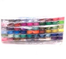 PeavyTailor 60 Pcs/Colors Prewound Sewing Bobbins 40 Weight Polyester Thread 
