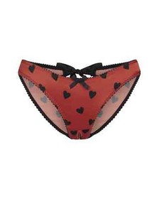 Vintage Agent Provocateur Hart Love Black Red Heart Ouvert X Small AP 1 6-8 BNWT