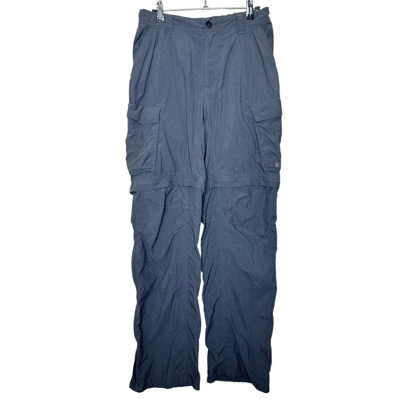 REI Co-Op Classic Sahara Cargo Nylon Convertible Pants in Gray Size 32 Long
