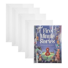 5Pcs Clear Book Covers For Textbooks Protect from Water Novel Kid-friendly