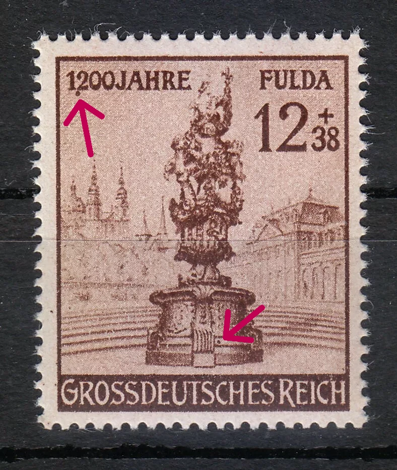 Germany 1944 MNH Mi 886 I Sc B270 Flora Statue in Fulda’s Schloss Garden ** - Image 4 of 4