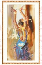 DIY Bead Embroidery Kit Needlepoint Beading Beadwork a dancer
