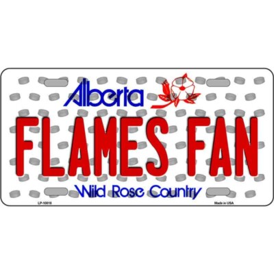 Flames Fan Alberta Novelty MINI Size 4''x2.2'' License Plate Metal Sign for Home