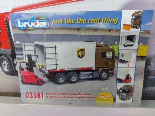 Bruder Scania UPS container truck 03581 product brochure, brand new.  - Picture 1 of 3