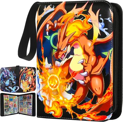 Sammelalbum für 400/900 Pokemon Karten 4- Pocket Sammelmappe Ordner Heft XXXL