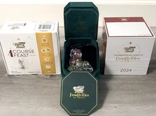 FANCY FEAST 2025 Cat Ornament & FF 2024 Cat Ornament with FF Heart Shaped Bowl