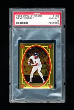 1984 OPC BASEBALL STICKERS 190 DAVE WINFIELD PSA 8 NM-MINT GOLD FOIL YANKEES