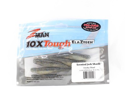 Zman Soft K�der Jerk ShadZ 4 Zoll 5/Pack Smoky Shad (4407)