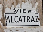 VINTAGE ALCATRAZ PORCELAIN SIGN OLD PRISON JAIL PENITENTIARY SOUVENIR CALIFORNIA
