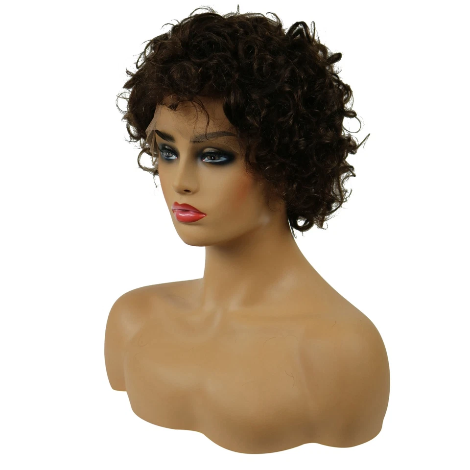 Short Curly Human Hair Full Lace Wigs for Black Women Fashion Natural Daily Wigs - Image 4 of 4