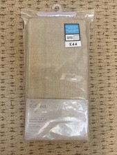 Dunelm 100% Linen Beige Hidden Tab Top Curtains, 2: 140cm x 137cm