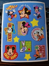 vintage Hallmark reward Disney Mickey Friends sticker sheet