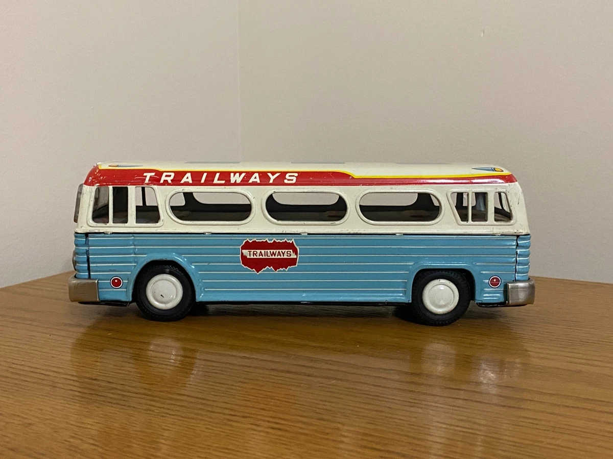 Trailways Toy Bus In Vintage & Antique Tin Toy Vehicles for sale