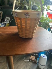 Wooden Snowman Basket - Oval Shape Holiday Decor 6.5”x6”