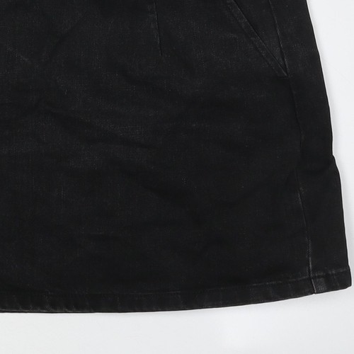 Topshop Women’s Black Size 8 Denim Short Skirt - Picture 6 of 12