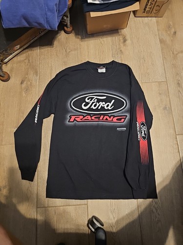 Camisa Ford Racing Para Hombre Camiseta Gráfica Manga Larga Grande