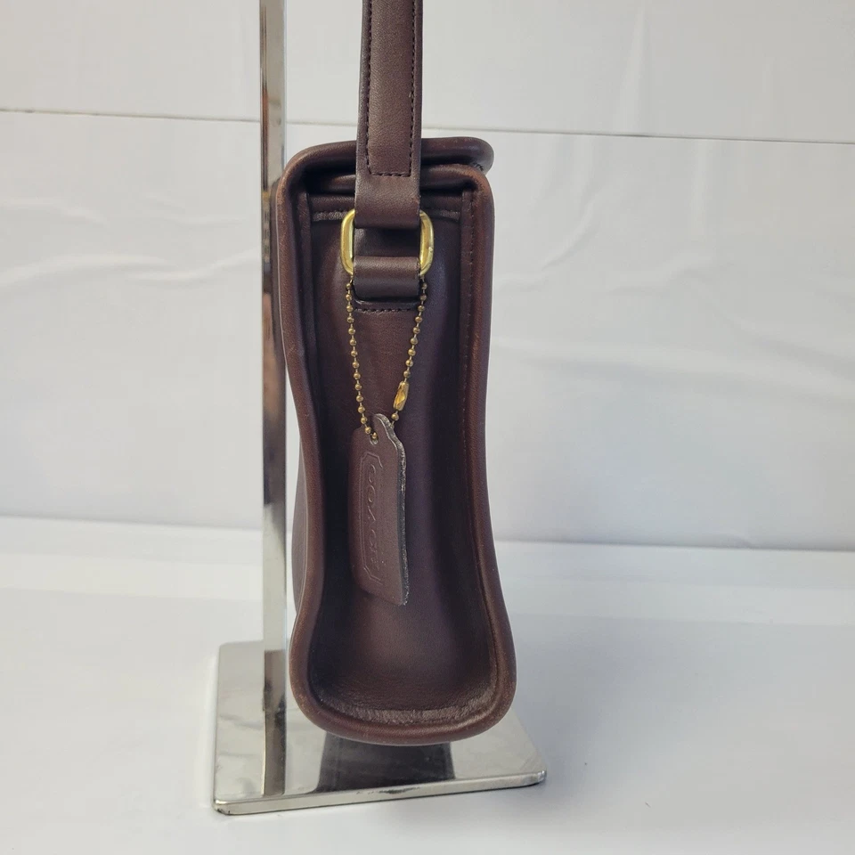 Vintage Coach Geometric Bag A8C-9043 Handbag Purse Glove-Tanned Leather Brown - Image 3 of 4