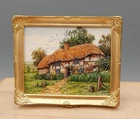 OOAK English Cottage Oil Painting Chris Sparrow Artisan Dollhouse Miniature 1:12