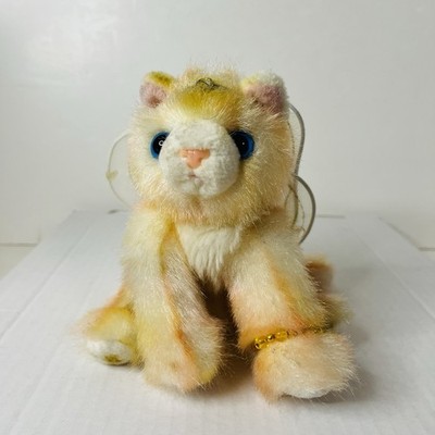 Vintage Aurora 2001 Precious Gems Catapillers 6'' Plush Stuffed Orange Cat Wings