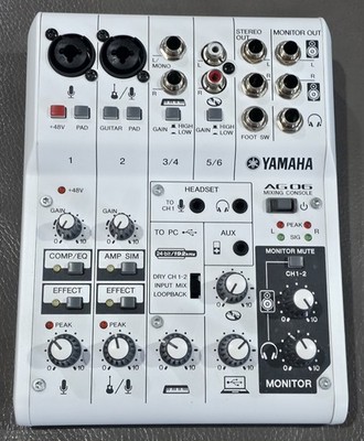 Yamaha AG06, 6 Channel Analog Mixer 86792997513| eBay