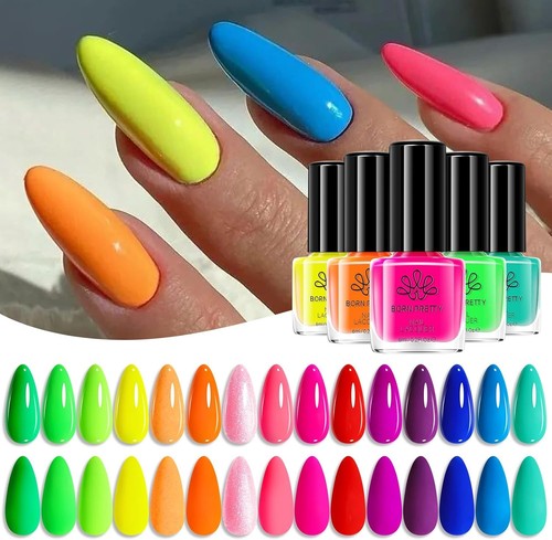 15 Farben Neon Nagellack Set - schnelltrocknend & langlebig, perfektes Frühlingsgeschenk - Bild 3 von 11
