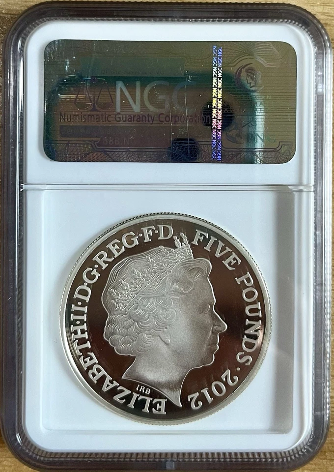 2012 NGC PF69 Ultra Cameo Great Britain Piedfort Silver Proof £5 London Olympics - Image 3 of 4