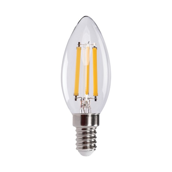 Filament Led Kerze Leuchtmittel Xled 7W Kerzenlampe E14 Warmweiß 2700K 1055Lm-image