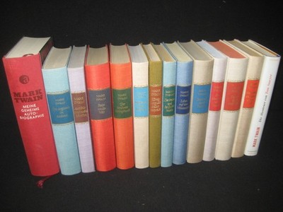 Mark Twain , Ausgewählte Werke , 12 Bände  + Autobiographie