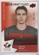 2020 Team Canada Juniors 2018 Draft Class Exclusives 80/250 Kevin Bahl #86 z6b