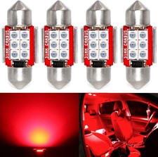 Phinlion Super Bright De3021 Led Red Bulb 3030 6-smd Festoon 1.25 31mm De3175 D