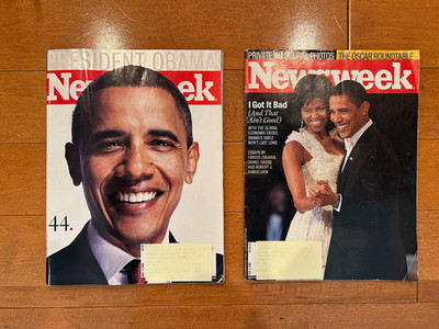 Newsweek Magazine Barack Obama Election/Inauguration Back Issues 08/09 Set of 2