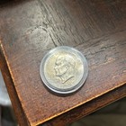 1978 D BU EISENHOWER (IKE) DOLLAR RAINBOW TONED SHIPPED IN HARD PLASTIC HOLDER — photo 2